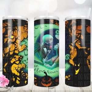 20oz Nightmare Before Christmas Jack and Sally True love never dies